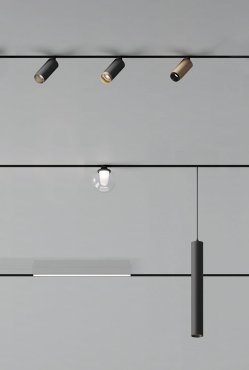 VK Lighting Eiva - magnetisch railsysteem - hanglamp - Ø 3,6 x 130 cm - 7W LED incl. - DALI dimbaar - zwart