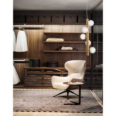 Nova Luce Jaklin - hanglamp - Ø 31,5 x 150 cm - antiek messing