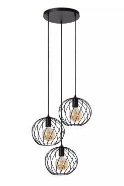 Lucide Danza -  hanglamp - Ø 50 cm x 165 cm - zwart