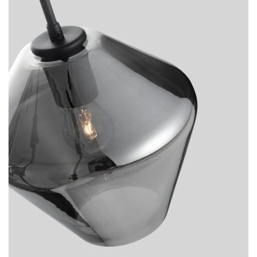 Nova Luce Veiro - hanglamp - Ø 23 x 120 cm - zwart en chroom