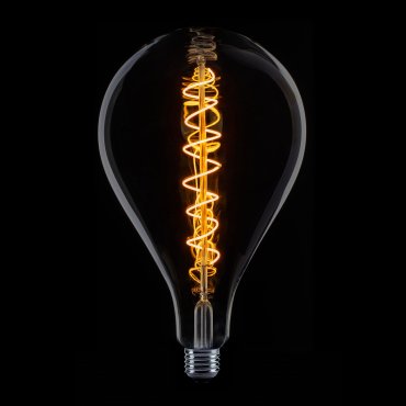 ETH Standaard XXL Spiraal Filament LED - 3 stappen dimbaar - E27 - 1 tot 7W - 2100K – gerookt