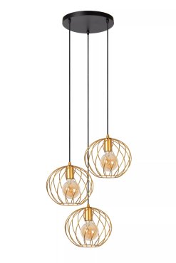 Lucide Danza -  hanglamp - Ø 50 cm x 165 cm - goud