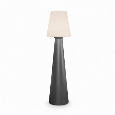 New Garden Lola 165 Pop - vloerlamp met oplaadbare lichtbron - Ø 45 x 165 cm - RGB + wit 10W LED incl. - dimbaar met afstandsbediening - IP54 - cement grijs