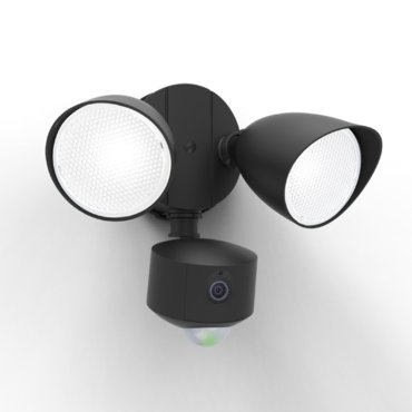 Lutec Draco - buiten wandverlichting met bewegingsmelder en camera - 23,4 x 15,8 x 19 cm - 19W LED incl. - IP44 - zwart