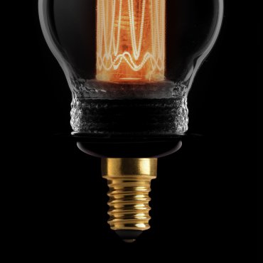 ETH LED Filament Ball - E14 - 2,3W dimbaar - 1800K – gerookt titanium