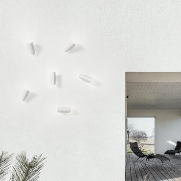 Nova Luce Arabella - buiten wandverlichting - 11 x 18 x 9 cm - 6W LED incl. - IP54 - zandwit