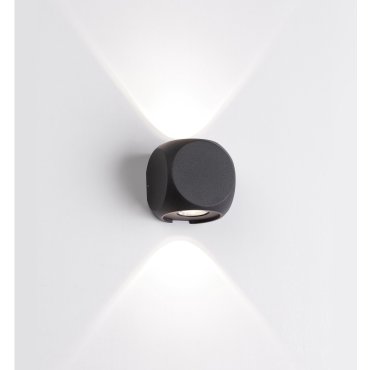 Nova Luce Zari - buiten wandverlichting - 5,5 x 6,5 x 6,5 cm - 2 x 2W LED incl. - IP54 - zwart