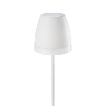 Nova Luce Colt - buiten tafellamp op batterijen - Ø 11 x 38 cm - 1W dimbare LED incl. - IP44 - zandwit