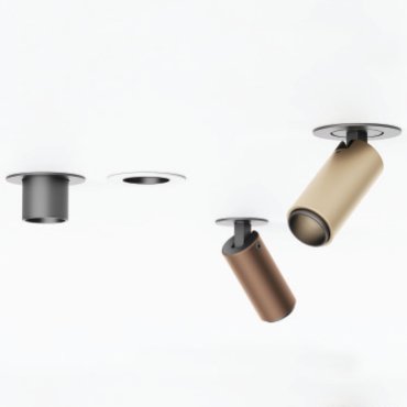 VK Lighting Coko - opbouwspot met inbouwrozet - Ø 3,5 x 7,3 cm - Ø 60 mm opbouwmaat, Ø 50 mm inbouwmaat - 6W LED incl. - brons
