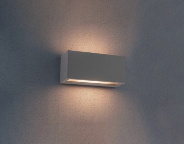 Century Italia Reverso - buiten wandverlichting - 10 x 11 x 25 cm - IP65 - grijs