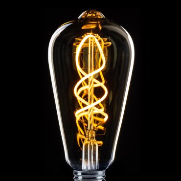 ETH Sensor LED Edison ST64 Spiral - E27 - 4W - transparant