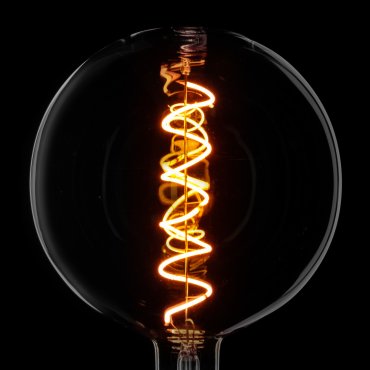 ETH Globe Filament Spiraal LED - Ø 20 cm - E27 - 4W dimbaar - 2200K - titanium gerookt glas