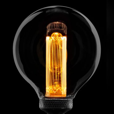 ETH Globe LED Filament - Ø 12,5 cm - E27 - 3 stappen dimbaar - 5W - 2000K – gerookt titanium