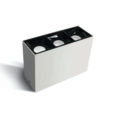 ONE Light Surface Shop Square Boxes - plafondverlichting - 14,6 x 5,4 x 10 cm - 3 x 7W LED incl. - wit