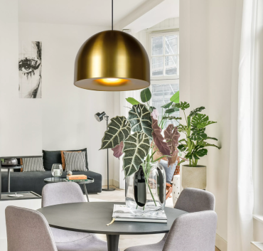 Lucide Akron - hanglamp - Ø 50 x 240 cm - mat goud/messing