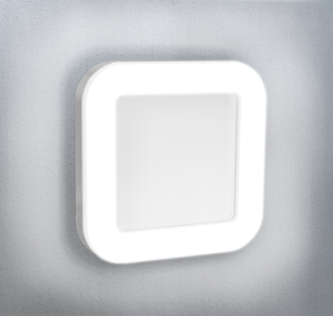 Century Italia Omnia - wand- en plafondlamp - 31,5 x 31,5 x 5 cm - 24W LED incl. - IP65 - wit met goud