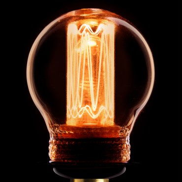 ETH LED Filament Ball - Ø 4,5 x 10 cm - E14 - 2,3W dimbaar - 2000K - goud