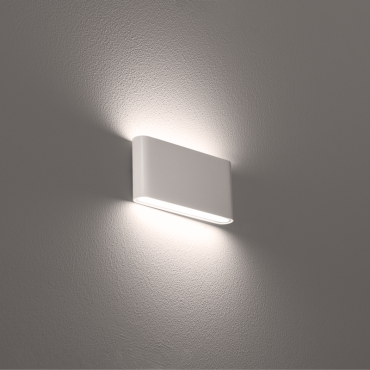 Century Italia Forma - buiten wandverlichting - 17,5 x 2,9 x 9 cm - 12W LED incl. - instelbare lichtkleur - IP54 - wit