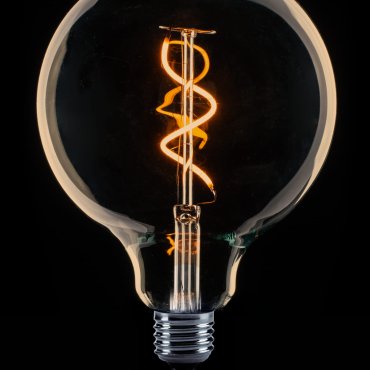 ETH Spiral Globe LED Filament - Ø 12,5 cm - E27 - 2W - 2200K - goud