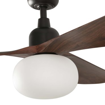 Faro Outwood L - plafondventilator met licht - Ø 150 cm - IP44 - donkerbruin en donker walnoot