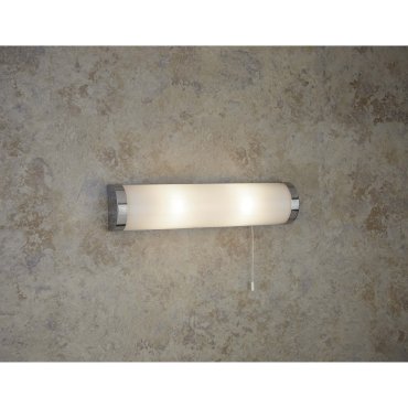 Searchlight Poplar - wandverlichting met trekschakelaar - 40 x 7,3 x 9 cm - IP44 - wit