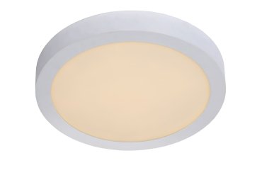 Lucide Brice-Led - plafondverlichting - Ø 30 x 3,9 cm - 30W dimbare LED incl. - IP44 - wit