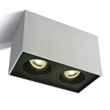 ONE Light GU10 Adjustable Square Cylinders - opbouwspot 2L - 18,2 x 9,6 x 12,5 cm - wit
