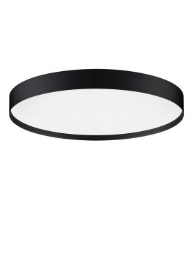 Nova Luce Roi - plafondlamp - Ø 50 x 8,5 cm - 48W dimbare LED incl. - zandzwart