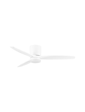 Nova Luce Aloa - plafondventilator met licht en afstandsbediening - Ø 132 x 27,5 cm - 18W LED incl. - zandwit en wit hout