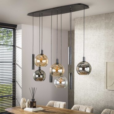 Vico Sfera Tricolore - hanglamp - 130 x 37 x 150 cm - artic zwart