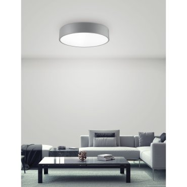 Nova Luce Roda - plafondverlichting - Ø 40 x 10 cm - 30W LED incl. - grijs - warm witte lichtkleur