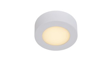 Lucide Brice-Led - plafondverlichting - Ø 11,7 x 3,9 cm - 8W dimbare LED incl. - IP44 - wit