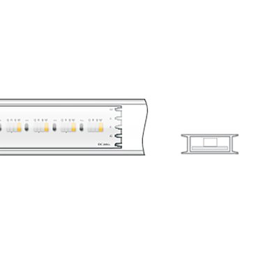 Klus LED strip - 1,67cm breed, 500cm lengte - 24Vdc - 15,3W LED per meter - 384 LEDs per meter - IP65 - RGB+W