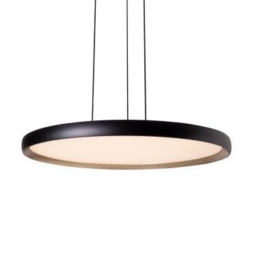 Maxlight Vik - hanglamp - Ø 48 x 120 cm - 40W LED incl. - zwart en goud