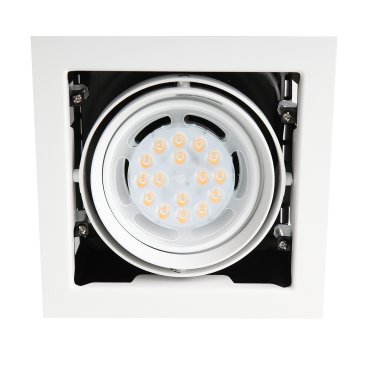 Maxlight Matrix I - inbouwspot 1L - 185 x 185 mm, 150 x 150 mm inbouwmaat - wit