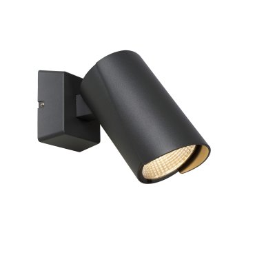 Lucide Manal - buiten wandlamp - 9 x 14 x 17 cm - 12W LED incl. - IP65 - antraciet