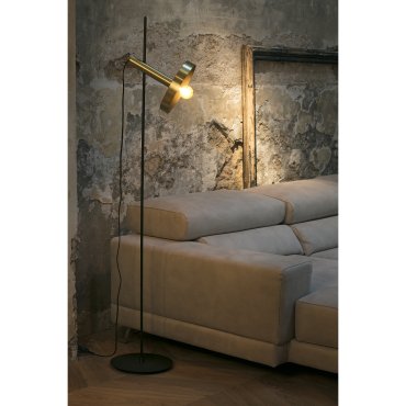 Faro Whiz - staanlamp - 164 cm - goud en zwart