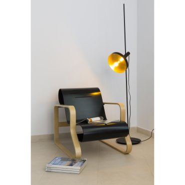 Faro Whiz - staanlamp - 164 cm - zwart en goud
