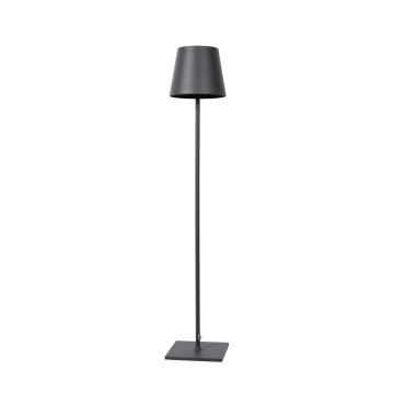 Lucide Justin - vloerlamp - 150 cm - 4,5W dimbare LED incl. - IP54 - zwart