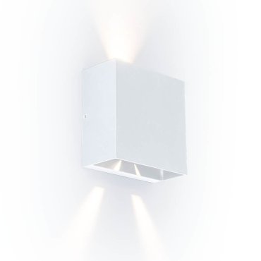 Lutec Gemini Beams - 11 x 11 x 5,4 cm - 10W LED incl. - IP54 - wit - warm wit