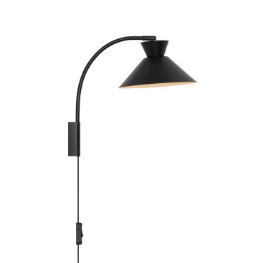 Nordlux Dial - wandlamp - Ø 25 x 40,2 cm -  zwart