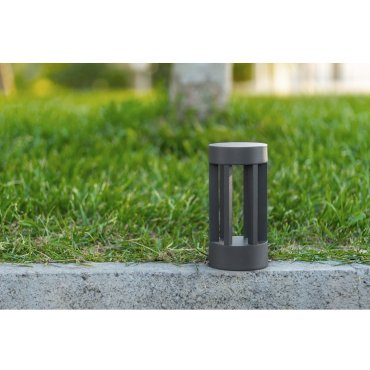 Nova Luce Devora - tuinpaal - Ø 11 x 22 cm - 8W LED incl. - IP54 - donkergrijs