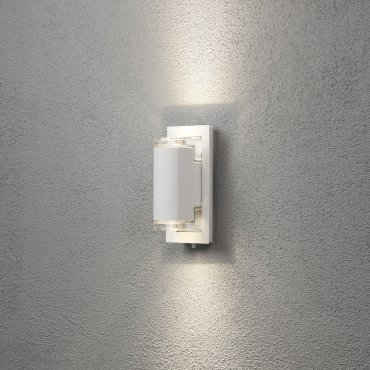 Konstsmide Potenza - buiten wandlamp - 11,5 x 10 x 22,5 cm - IP54 - wit