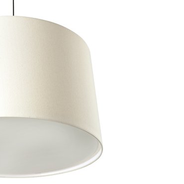 Faro Windsor S - hanglamp - Ø 64 x 37,5 cm - mat zwart en linnen