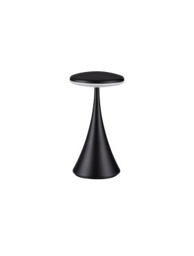 Nova Luce Elbo - oplaadbare tafellamp buiten - Ø 9 x 17 cm - 2W dimbare LED incl. - IP54 - zandzwart