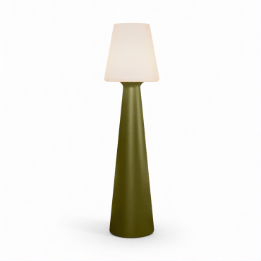 New Garden Lola 165 Pop - vloerlamp met oplaadbare lichtbron - Ø 45 x 165 cm - RGB + wit 10W LED incl. - dimbaar met afstandsbediening - IP54 - olijfgroen