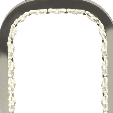 Searchlight Aura - tafellamp - 30 x 20 x 57 cm - 6W dimbare LED incl. - zwart en chroom