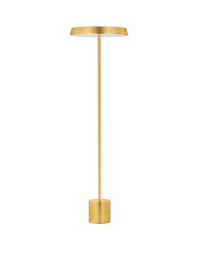 Nova Luce Vetro - vloerlamp - Ø 40 x 136 cm - 33W  LED incl. - satijn goud
