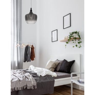 Nova Luce Loni - hanglamp - Ø 24 x 120 cm - rokerig grijs