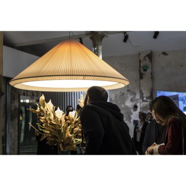 Faro Saigon-in - hanglamp - Ø 130 x 76 cm - wit ivoor
